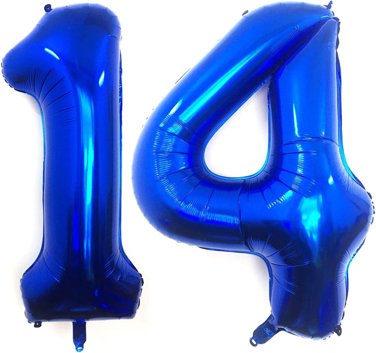 40 Inch Navy Blue 14 Number Balloons – Giant Jumbo Foil Mylar Helium Number Balloons for 14th Birthday, Anniversary, or Party Decorations (Navy Blue 14)